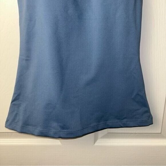 Athleta Blue Razorback Athletic Pullover Built In Bra Workout Support Top XXS - Picture 3 of 8